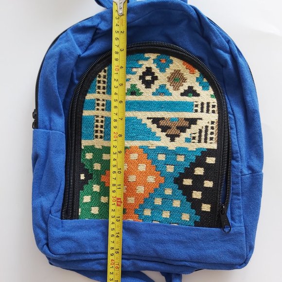 NEW Handmade Tribal canvas backpack hippie padded - Picture 5 of 14